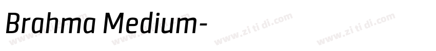 Brahma Medium字体转换
